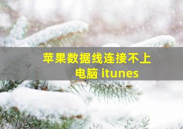 苹果数据线连接不上电脑 itunes